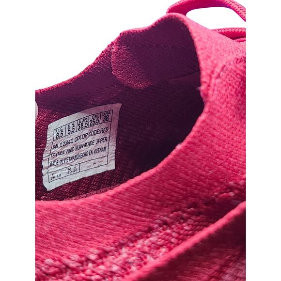 Skechers Women's Size 8.5 Red Ultra Flex SR Slip On Washable Knit Sneaker - Picture 11 of 13